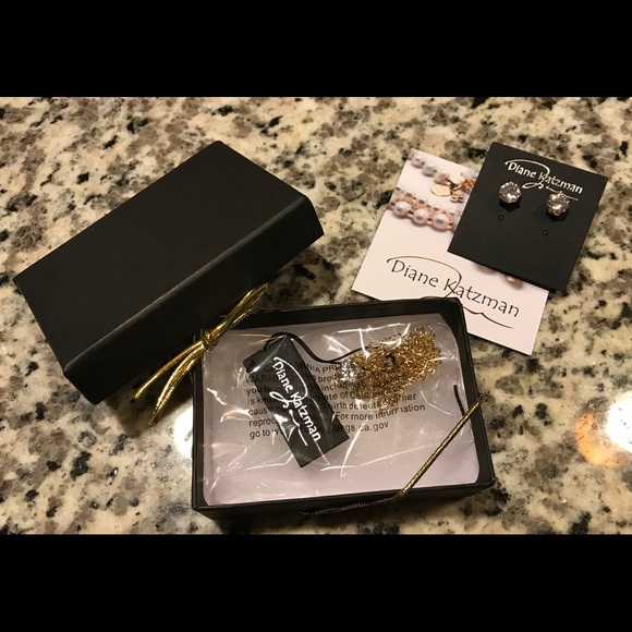 Diane Katzman Jewelry Cz Solitaire Necklace Earrings By Diane